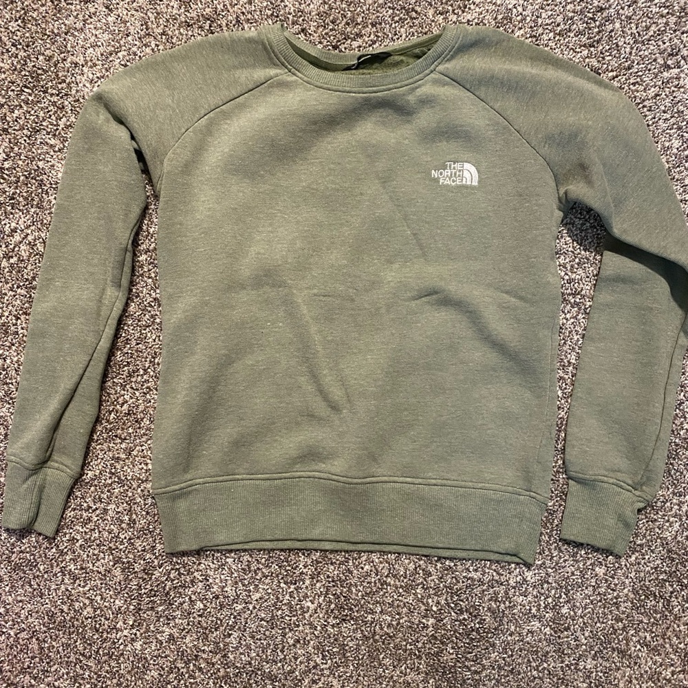 Sage Green North Face crewneck - small